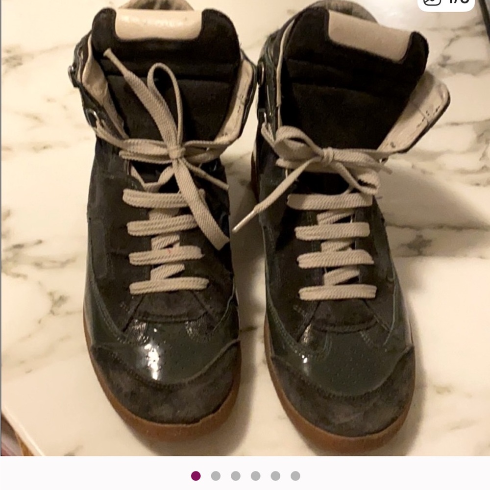 MM6 Maison Martin Margiela Black and Gray High-Top Sneakers